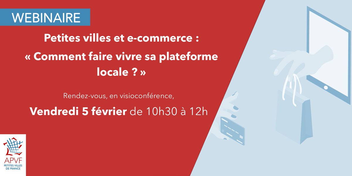 Gérald Claudel, en charge du groupe de travail "commerce" <a href="/ccifrance/">CCI France 🇫🇷🇪🇺</a>, participera au webinaire <a href="/PetitesVilles/">APVF</a> pour présenter l’accompagnement des #CCI aux collectivités pour la mise en place de plates-formes d'e-commerce locales. En savoir + 👉 lyyti.fi/reg/e-commerce……
