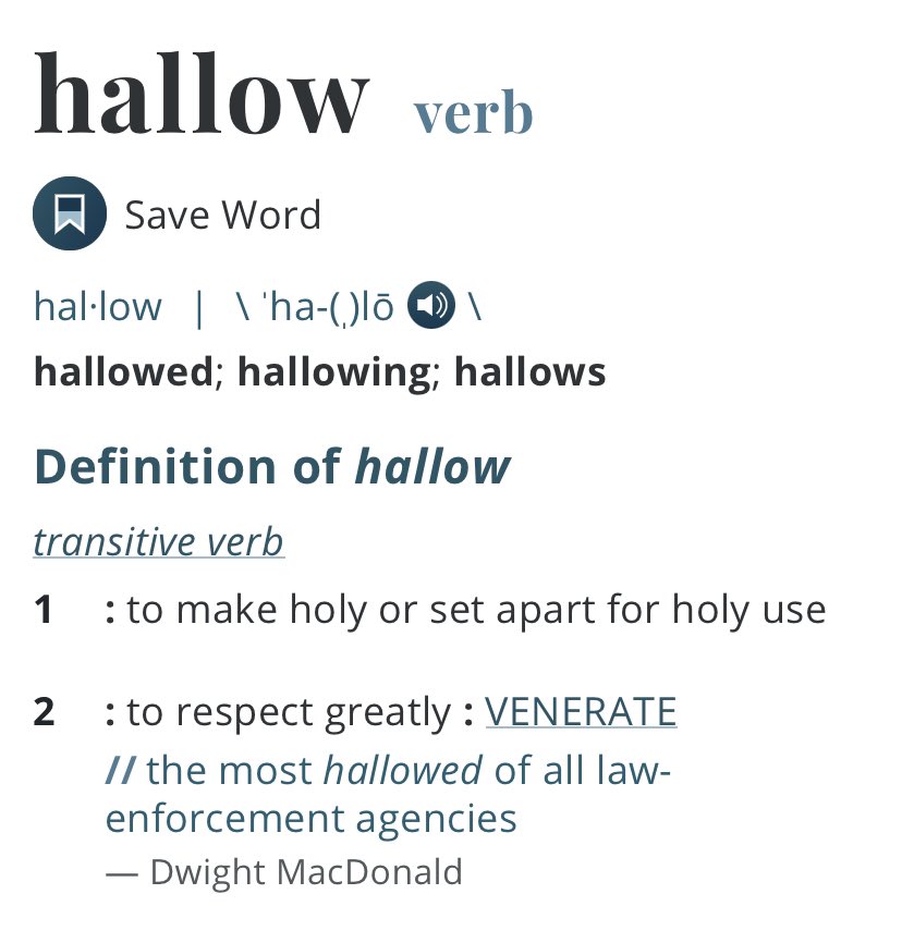 Hallow vs. Hollow
