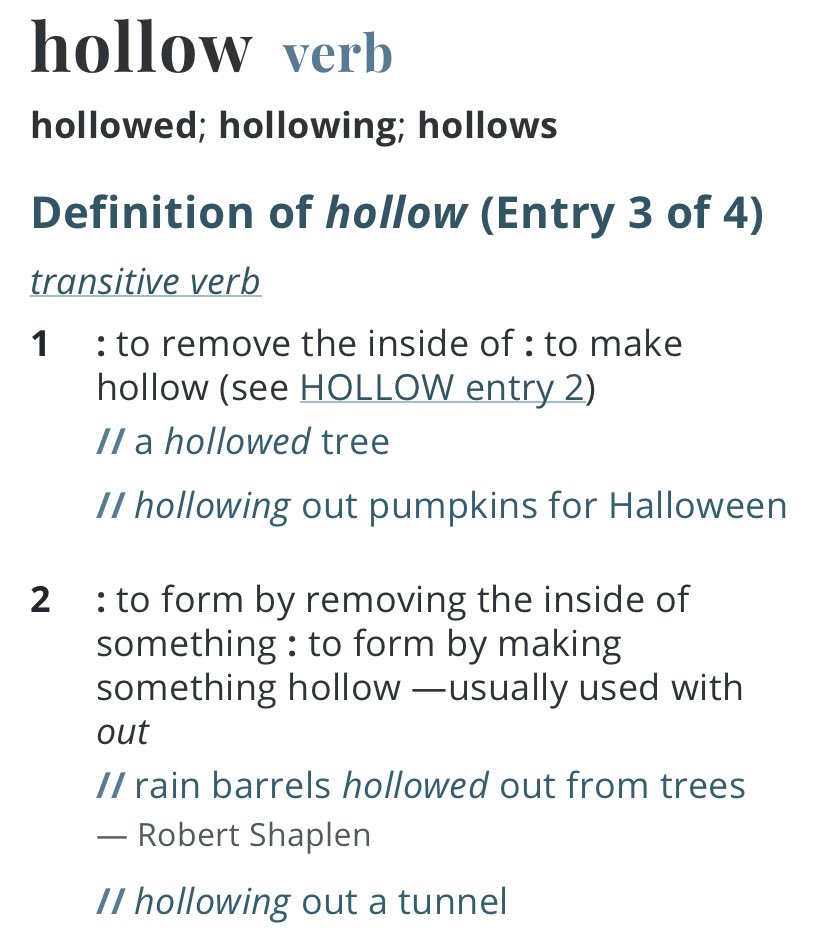 Hallow vs. Hollow