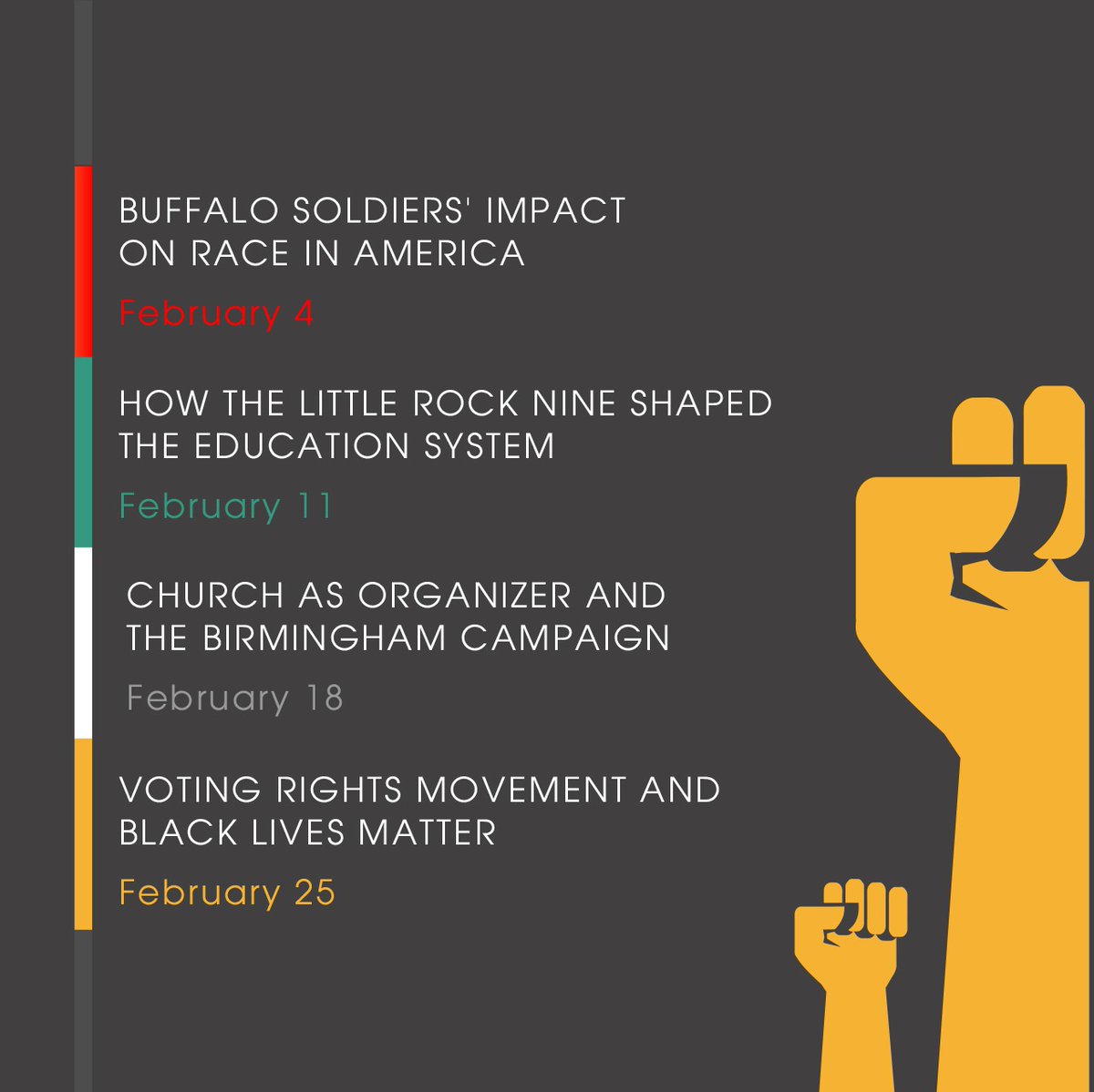 Today we launch a virtual #fieldtrip series for #blackhistorymonth. Hear from #CivilRights luminaries &amp; experts. In conversation #Students will consider the past to drive social change today <a href="/AAACRHSC/">Alabama AA Civil Rights Heritage Sites Consortium</a> <a href="/BSNMuseum/">Buffalo Soldiers National Museum</a> <a href="/CentralHighNPS/">CentralHighNPS</a> <a href="/16thStBaptist/">16th Street Baptist Church</a>  Sign-up: timelooper.com/black-history-…