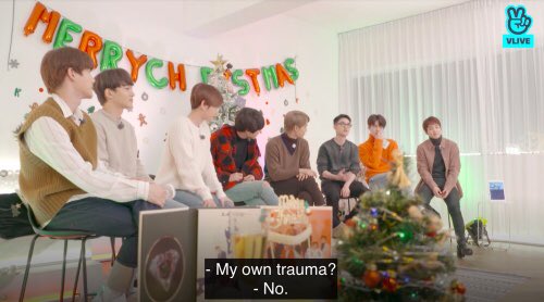  Trauma - EXOThey made it into a fun segment during the live and it was funny how Ksoo brought it up, but what made my heart melt was how seriously Chanyeol was talking about Ksoo having trouble with it.
