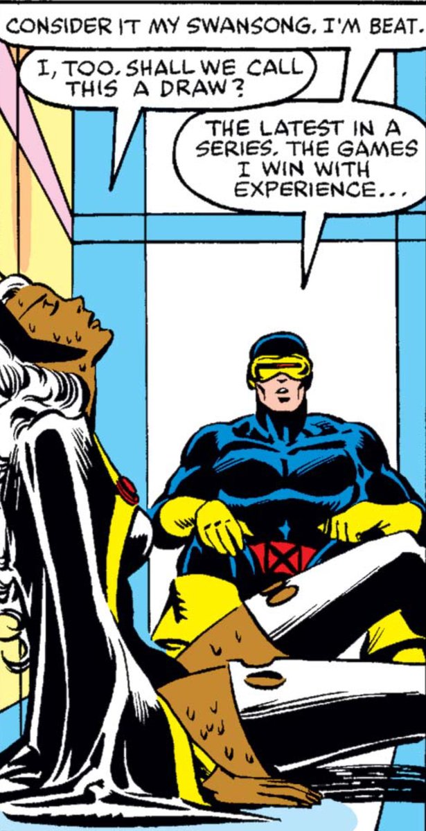 Our issues open with a twist on CC's classic Danger Room cold open, as Scott & Ororo play a fun game of mutant handball that is not at all a metaphor for the tense rivalry being set up between the two.Each is central to the issue's main question: what does it take to be leader?