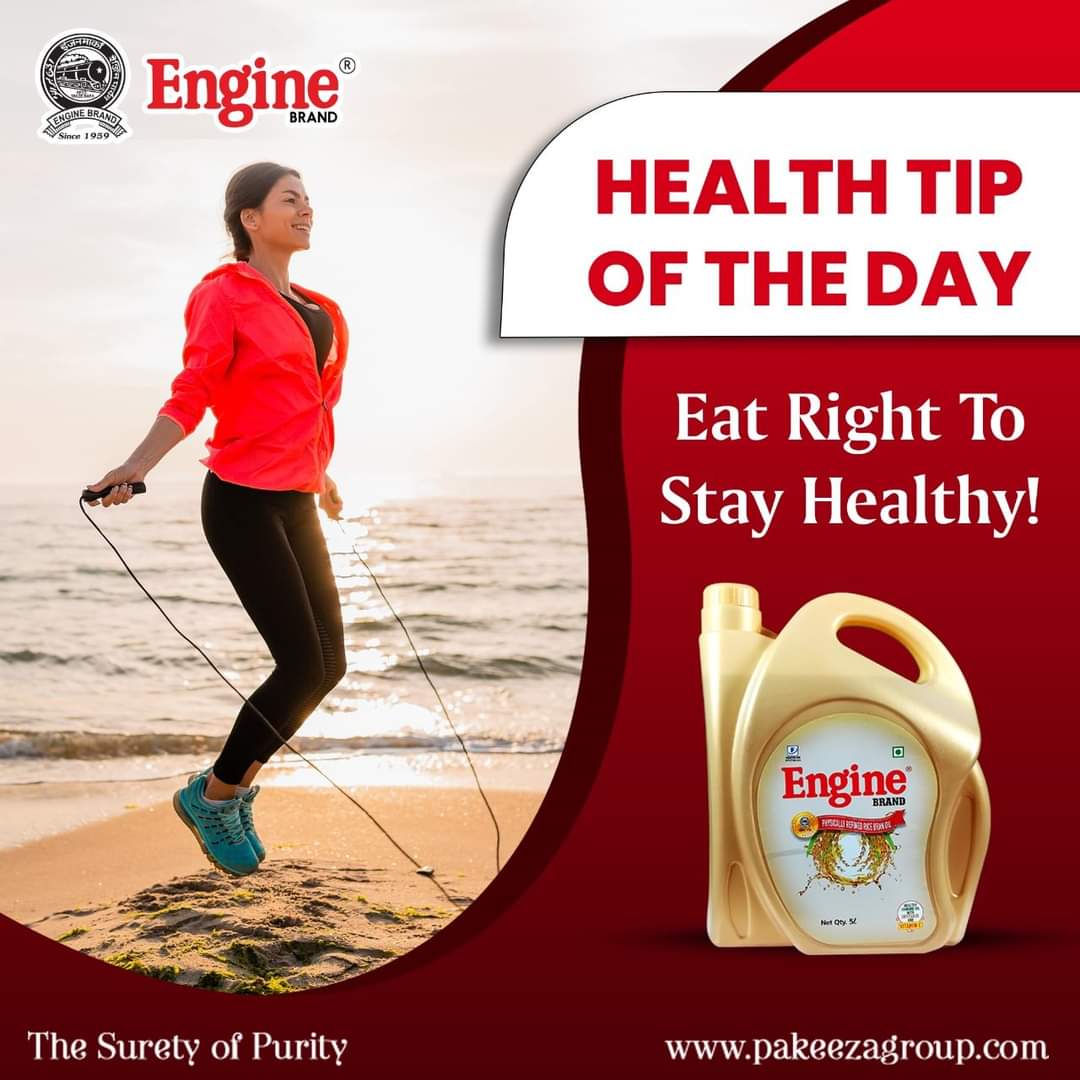 EngineBrand's tweet photo. Healhy tip of the day
Eat right to stay healthy.
#EngineBrandOil #EngineBrand #HealthyFood #StayFit #Cooking #HealthyOil #purity #edibleoil #Cookingskill #Tastyfood #Foodie #immunitybooster https://t.co/7FzBXPCvHO