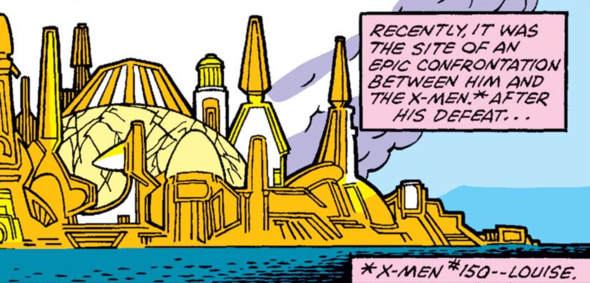 Elsewhere in the Bermuda Triangle and citing financial woes, Charles moves the team into Magneto's erstwhile octopus island. Kurt, reasonably has some concerns about this strange, uncharted place, but Charles will hear none of it and dismisses our furry elf's concerns.
