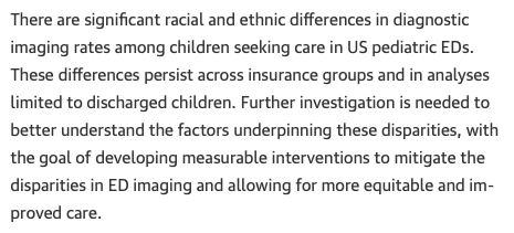 AliRaja_MD's tweet image. Racial and #EthnicDifferences in #EmergencyDepartment Diagnostic Imaging at US Children’s Hospitals, 2016-2019
Jennifer R. Marin, MD, et al. @ChildrensPgh
ow.ly/EJxL50DnPnD
@JAMANetworkOpen 
#PediEM #PediDxImaging