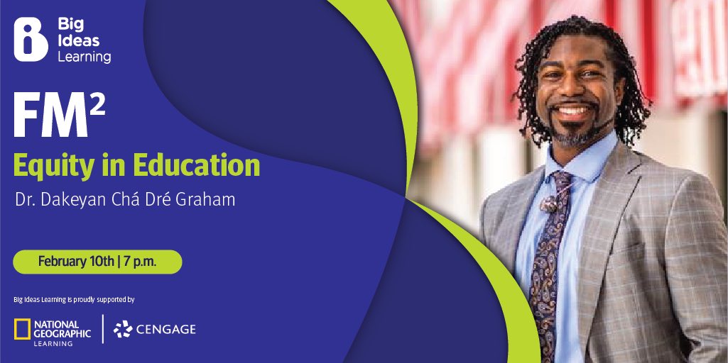 The FM² Webinar Series continues on 2/10 with a session on Equity in Education from <a href="/2020FLTOY/">Dr. Dakeyan Chá Dré Graham</a>! #Floridamath #Floridaeducation bit.ly/3iC0f22