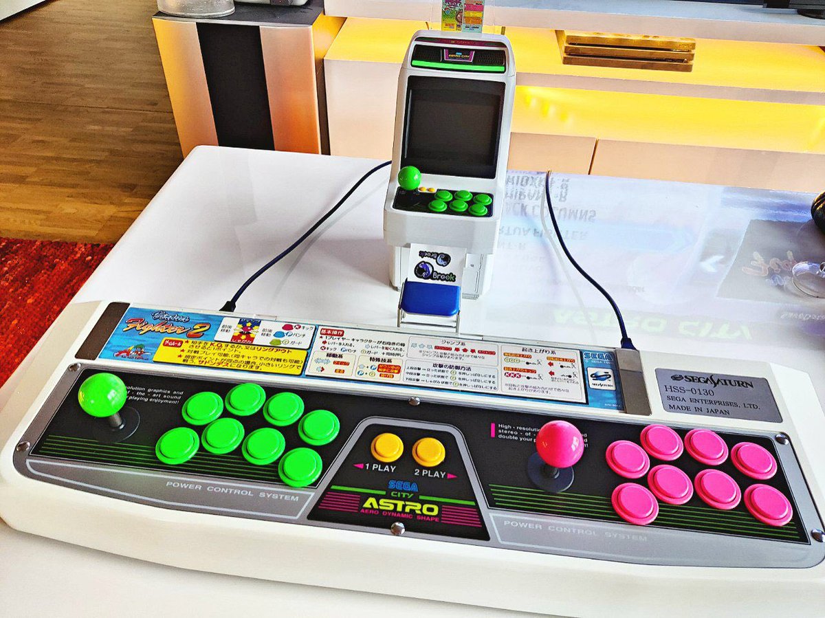 tsongihy's tweet photo. So Cute 🥰 
To use Brook UFB is perfect on the SEGA Astro City Mini 

#SEGA #AstroCity #fightgaming #AstroCityMini https://t.co/AGB42N0I6h