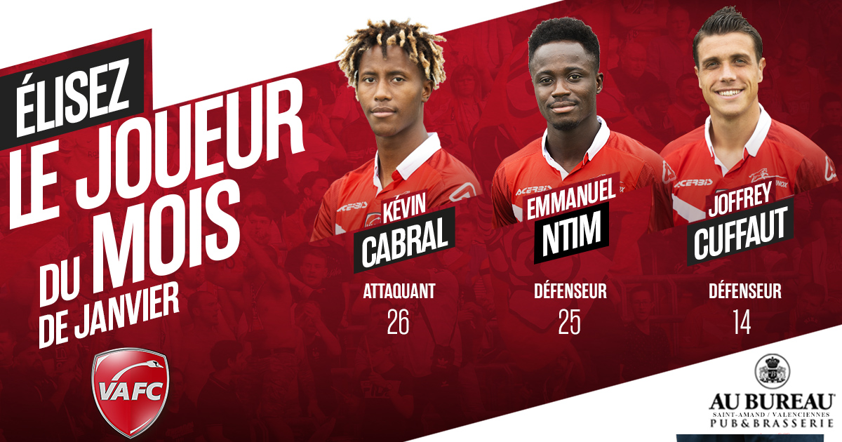 VAFC's tweet image. 🗳 Les votes sont ouverts ! 🗳

Avec Au Bureau (Valenciennes) et Au Bureau (Saint-Amand-les-Eaux), votez pour le "Joueur du Mois de janvier" !

#JDMAuBureau #VAFC

⤵ Le vote se passe juste ici ⤵