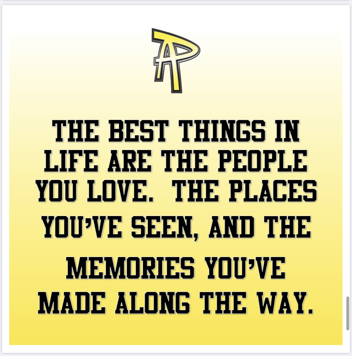 It’s about the journey not the destination 💛🖤 #MotivationalMonday #PAmily #PA4L #ItsAPAmilything #Ohana