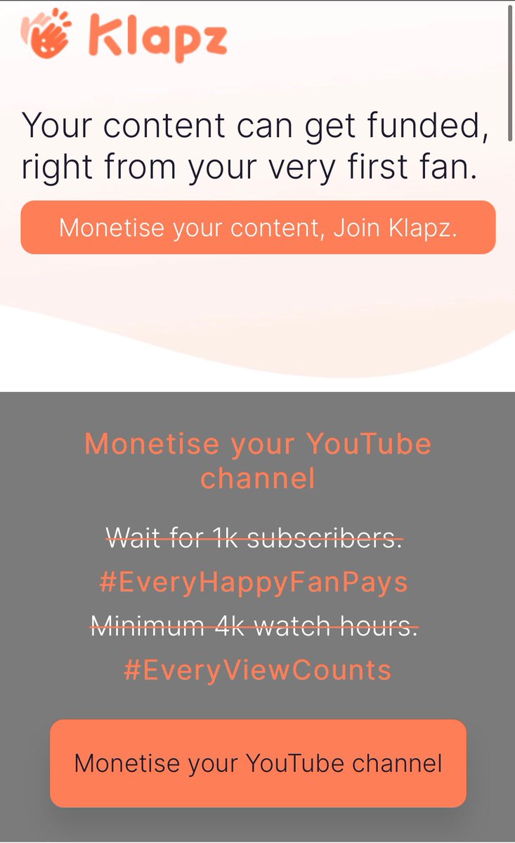 klapzClub's tweet photo. Website shaping up. #buildinpublic
Launching soon to help every #YouTuber monetise from their very first fan. #EveryViewCounts https://t.co/pz21wTgv3l