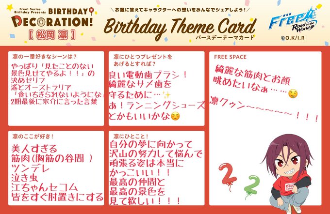 Twoucan 松岡凛誕生祭21 の注目ツイート コスプレ