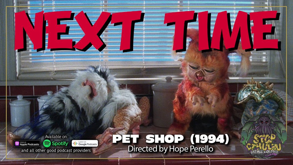 StopCthulhu's tweet photo. Oh no... Horrible dick lizard and murder Furby ahoy. Join us next Sat to find out more. @fullmoonhorror do it again.
https://t.co/Td1TGATL6y
#podcast #film #fillthemarianatrench #cthulhu #talk #fullmoonfilms #Subscribe #PodcastRecommendations #cult #scifi #fantasy #petshop https://t.co/JqSzArcwt9