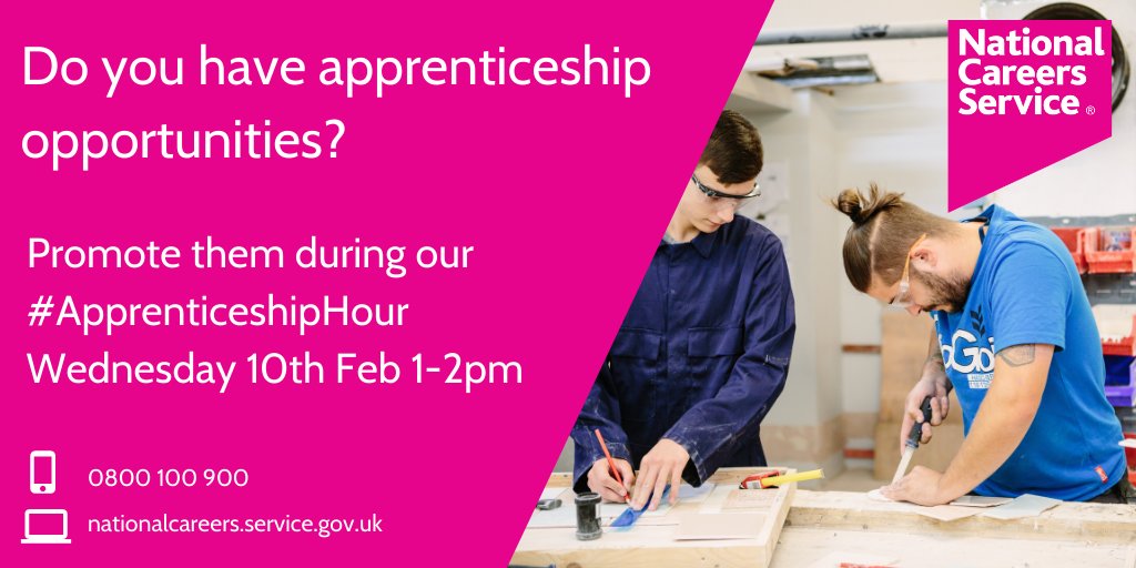 CareersNWest's tweet image. We're gearing up for #NAW2021 next week!

On Wednesday 10th Feb 1-2pm we'll be posting out live apprenticeship vacancies from around the North West. 

If you have opportunities to promote, get involved on the day by using #ApprenticeshipHour

#NAW2021