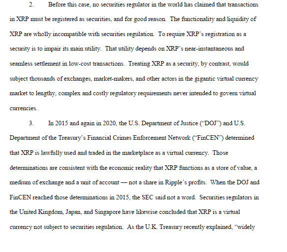 I'm not really taken by the argument that FinCEN said X or it's not a security in other countries. First, other countries have different laws. Second, a thing can be both a security and a currency (or something else), as other courts have ruled.