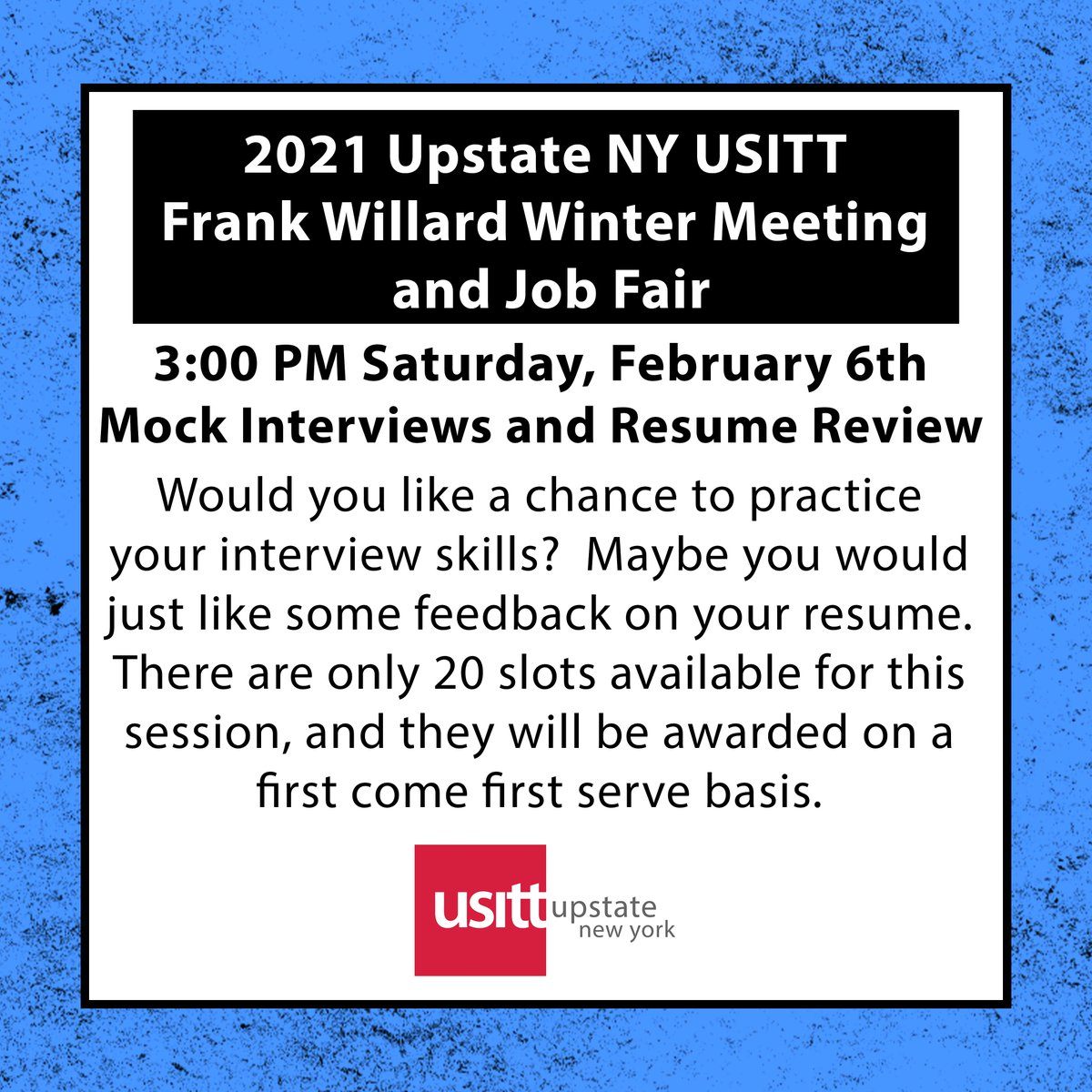 USITT_NY's tweet photo. Would you like a chance to practice your interview skills? Maybe you would just like some feedback on your resume? Sign up for a limited spot to have your materials reviewed! Register here: https://t.co/NwvpiTRYG0. https://t.co/XWhQJNkTIB