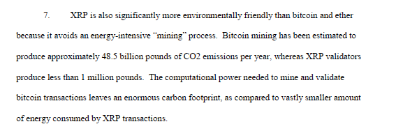 again with the press release about bitcoin being bad and XRP being good. totally, absolutely, unequivocally irrelevant in this case. nothing to do with whether or not it's a security. at all.