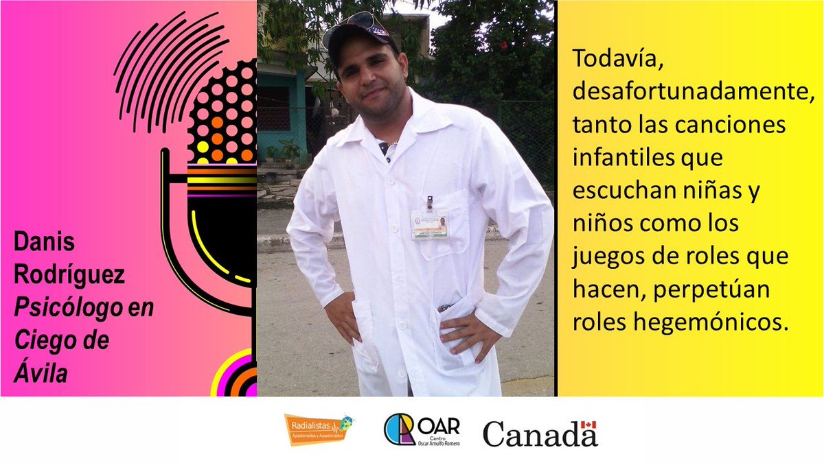 Como parte el Curso virtual: "Violencias vs las Mujeres y Radios x la No Violencia", organizado por #OAR, #RadialistasApasionadxs, @Oxfam_Cuba y la <a href="/EmbCanCuba/">Canadá en Cuba</a>, <a href="/CanEmbCuba/">Canada in Cuba</a>, el joven psicólogo Danis Rodríguez, de Ciego de Ávila, reflexiona:
👇👇
<a href="/Evoluciona018/">@Evoluciona</a>
