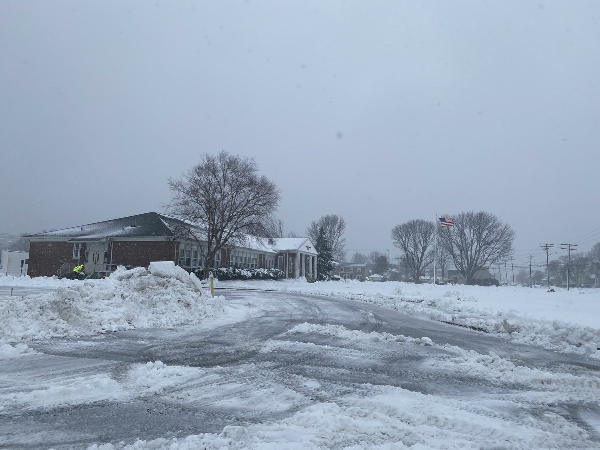 The storm has not let up yet!!Still blowin’ and snowin’  at Lenna Conrow School!