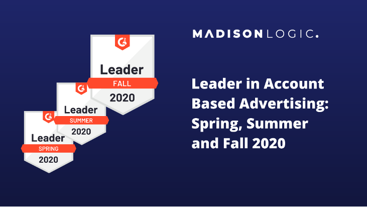 madisonlogic's tweet photo. It’s a three-peat! Madison Logic has been named a Leader in Account-Based Advertising in the G2 Fall 2020 report, a continuation of the recognition that we have received throughout 2020. Learn more: https://t.co/RyJrXkUXhR
#madisonlogic #customersfirst #martech #g2reviews #abm https://t.co/U2bP0dxZNC