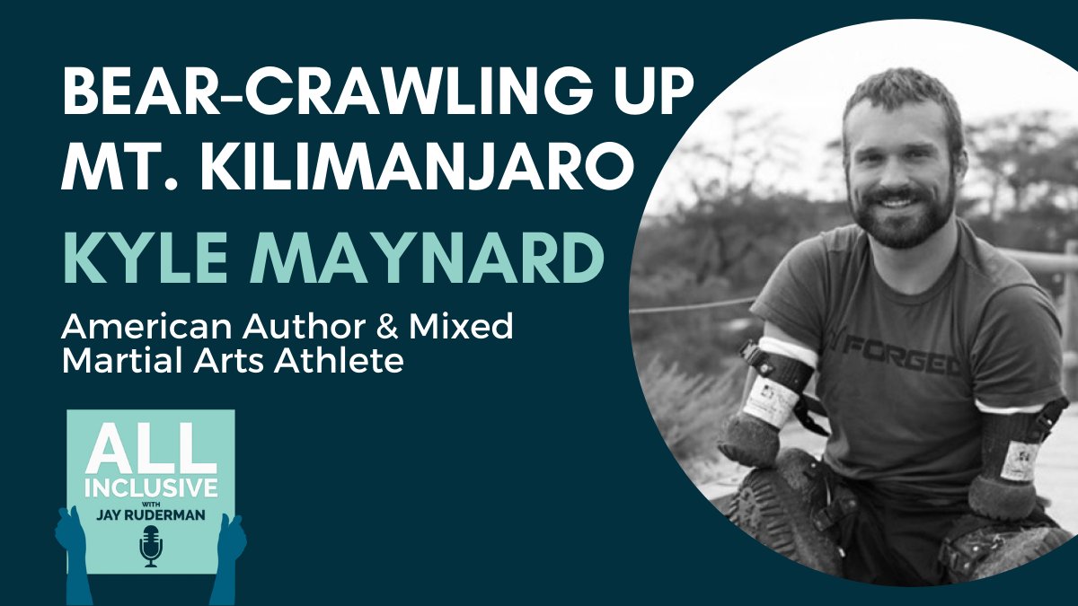 JayRuderman's tweet image. Born with all four of his limbs ending at the joints, Kyle Maynard nevertheless decided to become an extreme athlete. @kylemaynard tells me his story and the pitfalls and peaks along the way. Listen today wherever podcasts are available!  

podcasts.apple.com/us/podcast/all…