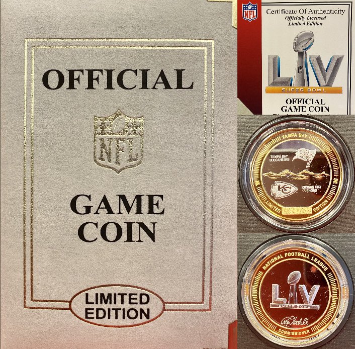 🚨 Super Bowl Game Coin Giveaway! 

A simple retweet gets you entered to win this Limited Edition Official Game Coin from <a href="/TheHighlandMint/">The Highland Mint</a>. Winner will be picked on Saturday, February 6th.  

#ChiefsKingdom #RunItBack #GoBucs #SuperBowl  #CoinFlip