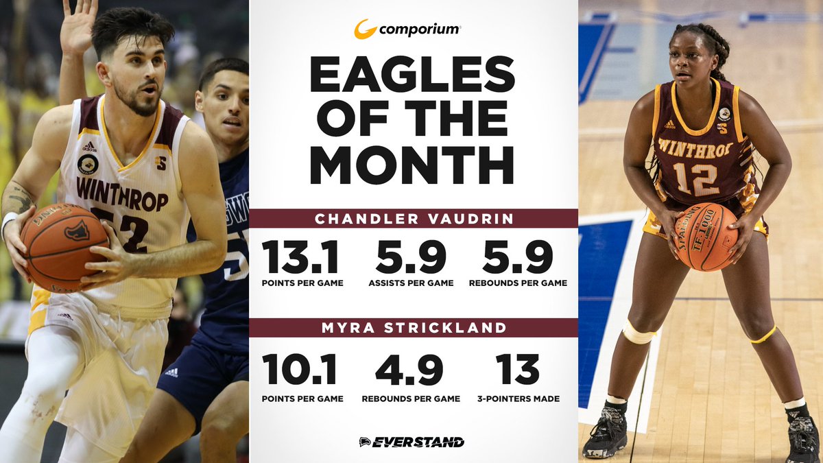 WUEagles's tweet photo. Great starts to 2021!

Chandler Vaudrin &amp; Myra Strickland have been named January's Eagles of the Month. #ROCKtheHILL https://t.co/0PBUlWBWSg