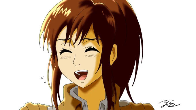 サシャ描いてみた今回は悲しい回だったなぁ……コニーが報告しに来るシーンエグかったわ… #模写 #イラスト #サシャ #凶弾 