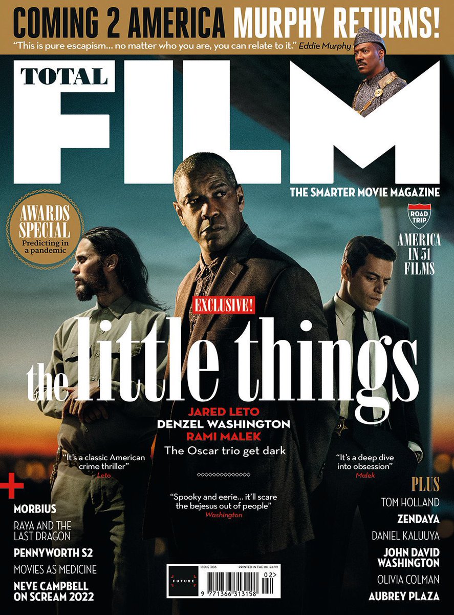 10Kultur's tweet photo. #DenzelWashington, #JaredLeto ve #RamiMalek; #TheLittleThings filmi ile Total Film dergi kapağında! https://t.co/6x7XFowYGc