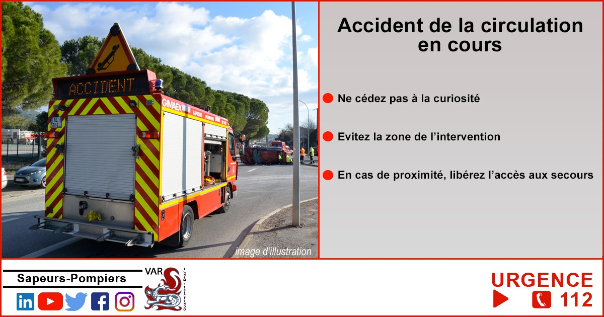 SDIS83's tweet photo. 01/02 - 16h : #Accident de la circulation, #RD15, commune de #Besse sur ISSOLE.
La circulation est interrompue, une déviation est mise en place.
Évitez le secteur et soyez vigilants, les secours sont sur les lieux.
@MsrVar
@RouteVar https://t.co/ArYgdY0X9k