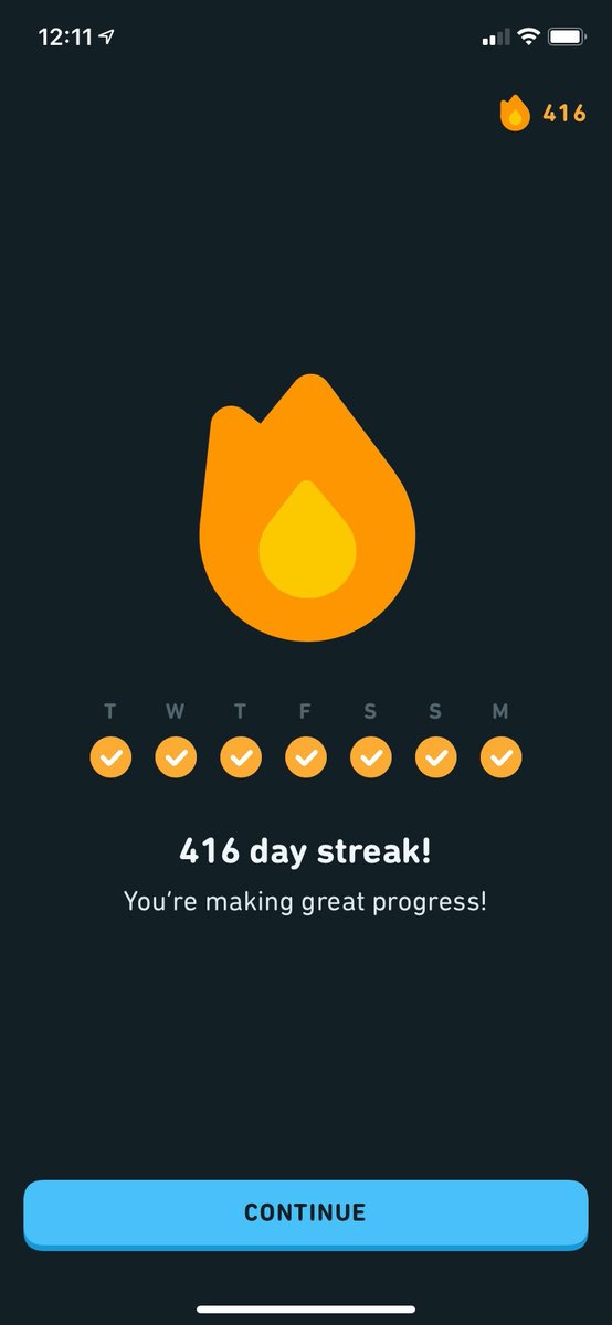 - BONUS: my French lesson on Duolingo is still going strong