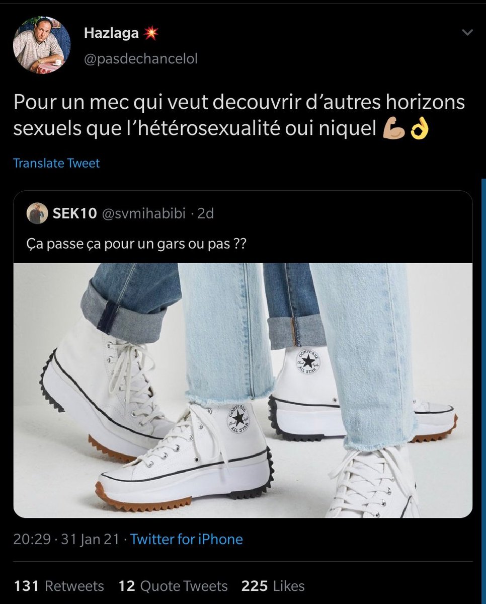 Porter cette paire de Converse