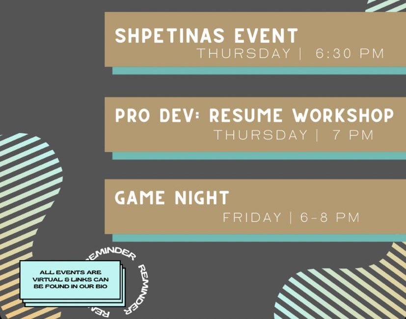 shpeucf's tweet photo. This week is PACKED with awesome events you won’t want to miss... https://t.co/g7byU8IgAE
