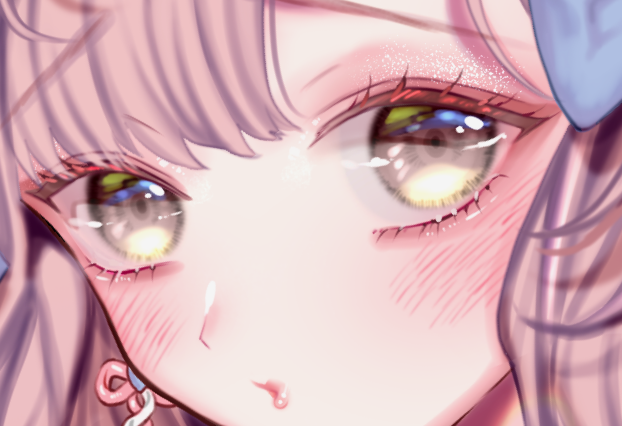 最近は男性も女性も少しメイクした感じに塗るのが好きです 男性の頬の辺りとか 少し見えにくいですが… 