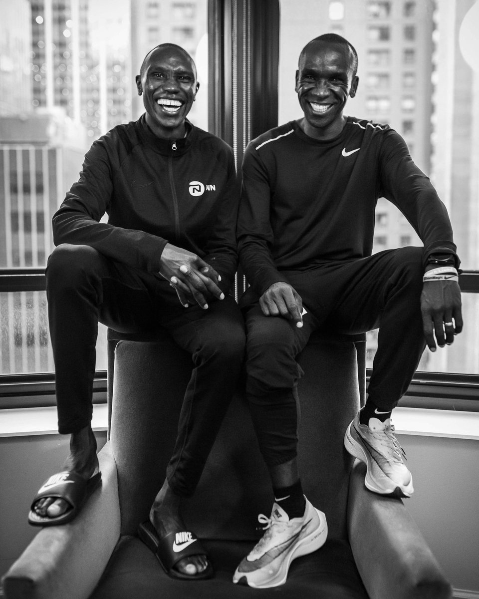 #MondayMemories 🔙 / Back in 2019, Eliud came to New York to cheer for his friend and teammate, Geoffrey, who won New York Marathon that year!