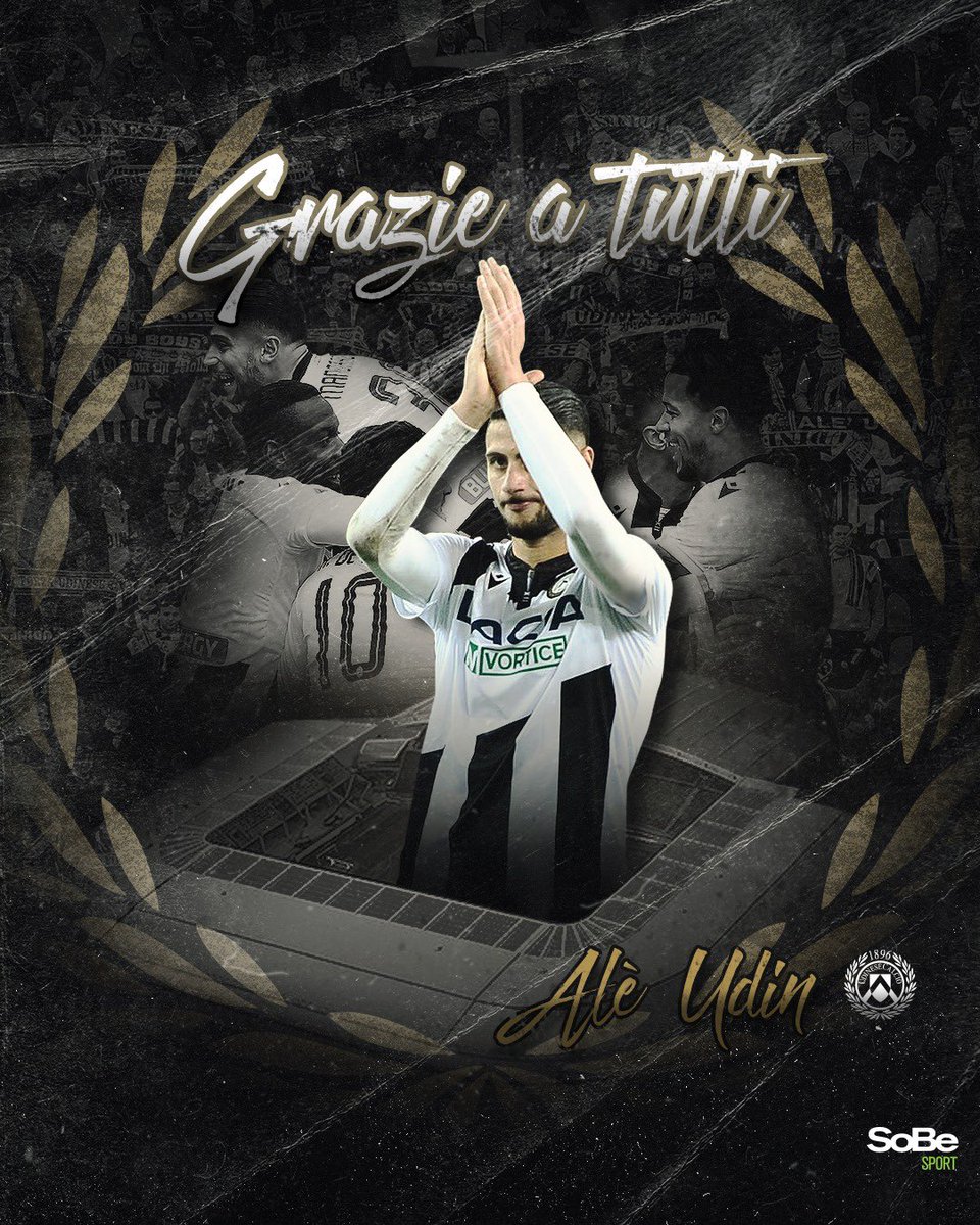 È arrivata l’ora di salutarci.

È accaduto tutto così veloce… spero di farlo nella maniera che più meritate. In queste ore mi tornano alla mente tantissimi bei momenti di questi anni trascorsi insieme. ...instagram.com/p/CKwWIu-gPQc/…

Grazie <a href="/Udinese_1896/">Udinese Calcio</a>. Grazie Udine.
#ALÈUDIN 🤍🖤