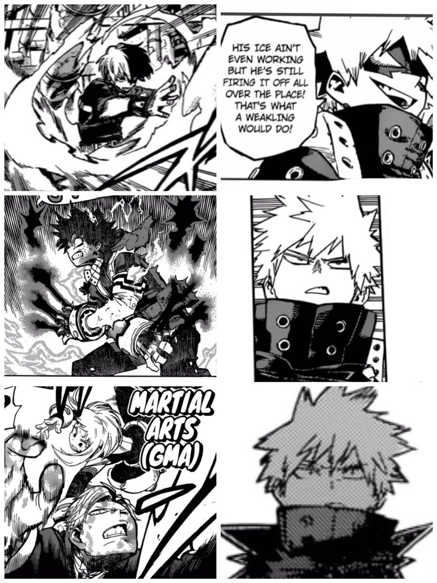 No seriously  when it comes to Uraraka he’s not yelling.. he’s literally speechless. Compared to his reaction to Deku and Todoroki