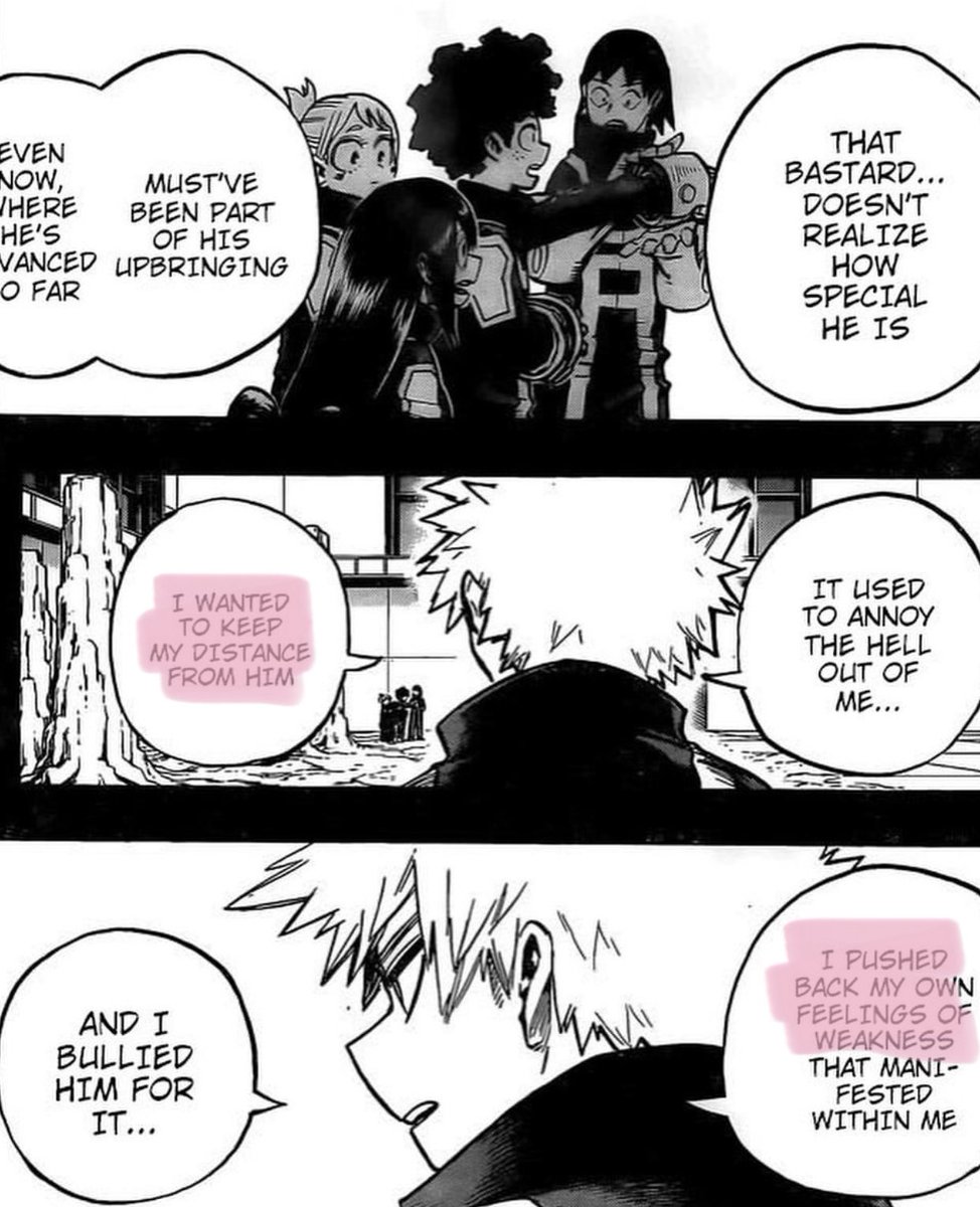Okay this thread is getting too long let’s wrap this up because I can go on forever! I want to say the biggest thing we all needed from Bakugou was an apology and I want to say Uraraka called him out and look at this