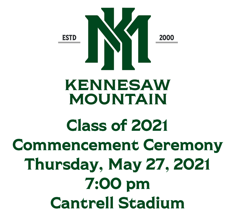 Kennesaw Mountain HS (@kmhs_ga) on Twitter photo <a href="/KMHS_GA/">Kennesaw Mountain HS</a> Class of 2021, mark your calendars for this year’s Commencement Ceremony! More specifics will be coming soon. <a href="/KMHS_counseling/">KMHS Counselors</a> <a href="/KMHSathletics/">Kennesaw Mtn.</a> <a href="/KMHS_magnet/">Kennesaw STEM Magnet</a> <a href="/KMHS_GA/">Kennesaw Mountain HS</a> Class of 2021, mark your calendars for this year’s Commencement Ceremony! More specifics will be coming soon. <a href="/KMHS_counseling/">KMHS Counselors</a> <a href="/KMHSathletics/">Kennesaw Mtn.</a> <a href="/KMHS_magnet/">Kennesaw STEM Magnet</a>