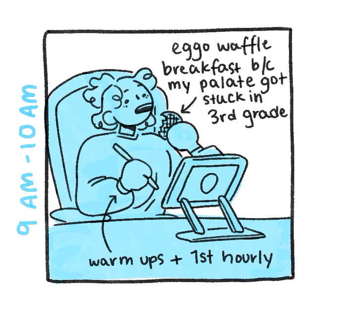 gearing up for the all day comics brainworms #hourlycomicday 
