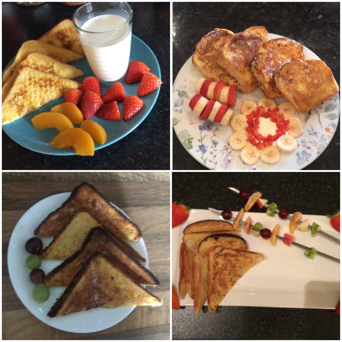 MsKennedyHomeEc's tweet photo. Some lovely breakfast creations by 1st years @CnocMhuire, introducing fruit and dairy to their grilled alternative to French Toast. 
#HomeEconomics #HealthyFood https://t.co/1h6nhAra0x