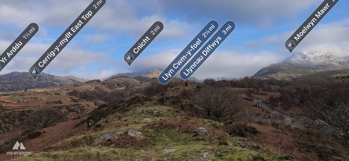 SarahWoods66's tweet photo. I love the ViewRanger App - take a photo and find out the names of the mountains you’re looking at #Snowdonia https://t.co/s1wf5Q1Z7n