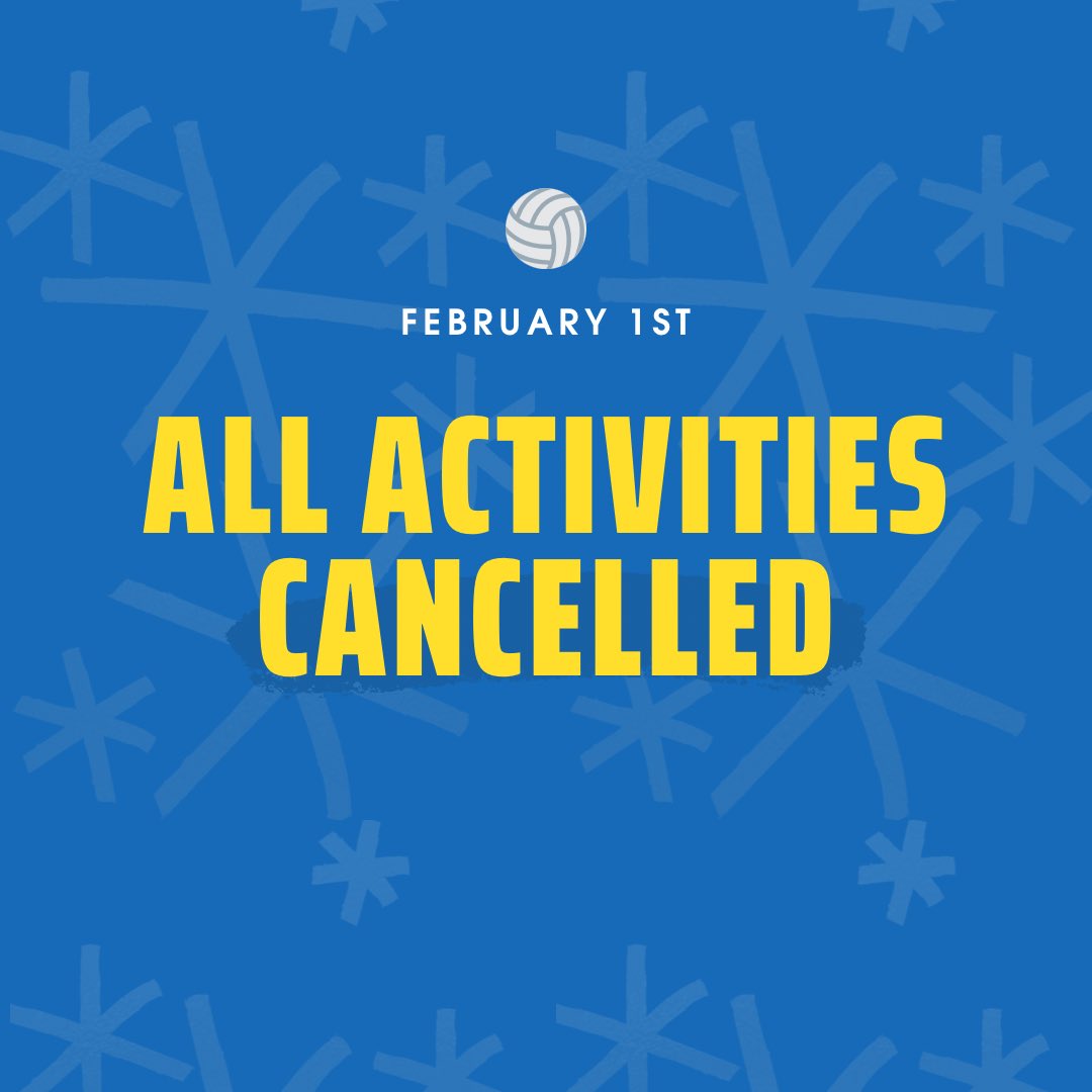 No activities tonight due to inclement weather. Stay safe!