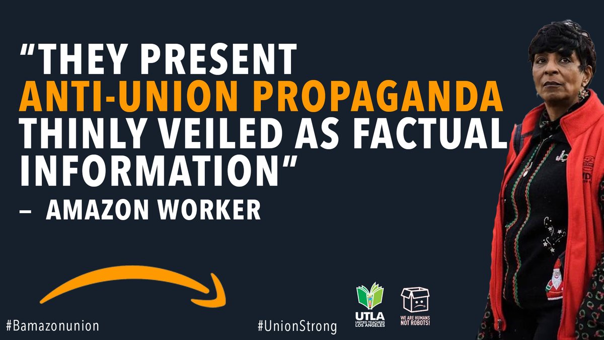UTLAnow's tweet image. #Amazon is attempting to force workers planning to unionize at an Alabama warehouse to vote in person rather than by mail. UTLA stands with Amazon workers in their mission to unionize. Unions are on the front lines against Wall Street greed. 

#AmazonWorkers #BAmazonUnion  #1u