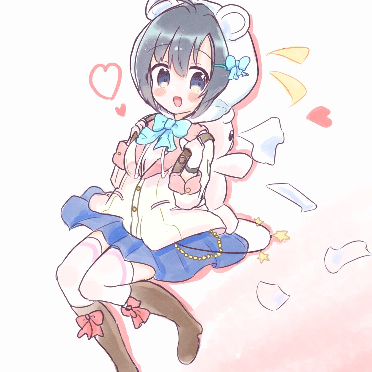 「制服風衣装な美穂ちゃん……! 」|わびさび🍒のイラスト
