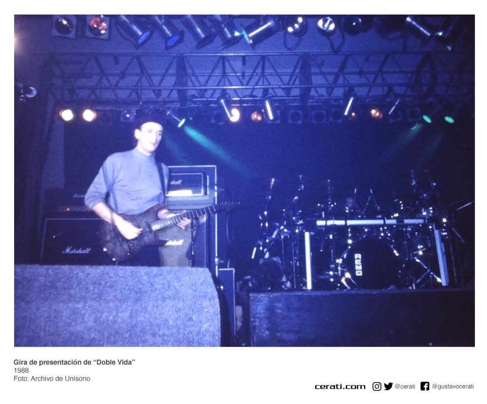cerati's tweet image. Gira de presentación de “Doble Vida”
1988
Foto: Archivo de Unísono