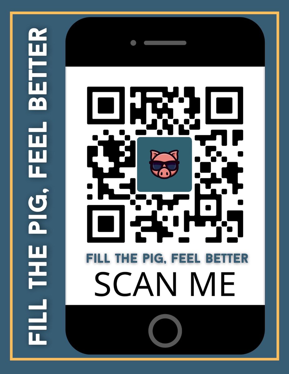 Scan for more info about our <a href="/fill_the_pig/">Fill The Pig, Feel Better!</a> campaign and how you can donate! #fillthepig
