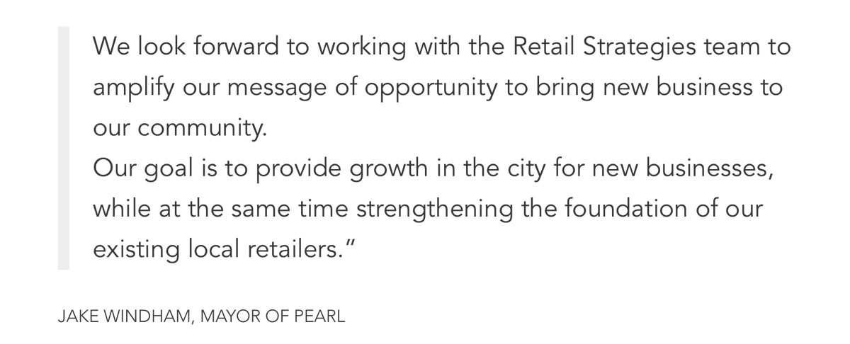 MayorWindham's tweet photo. The City of Pearl has partnered with Retail Strategies, located in Birmingham, AL, to boost retail economic development and real estate development for the City of Pearl. We're excited to see our community continue to grow! #pearlstrong #pearl #mississippi #votejakewindham https://t.co/Y8II7qsv2Z