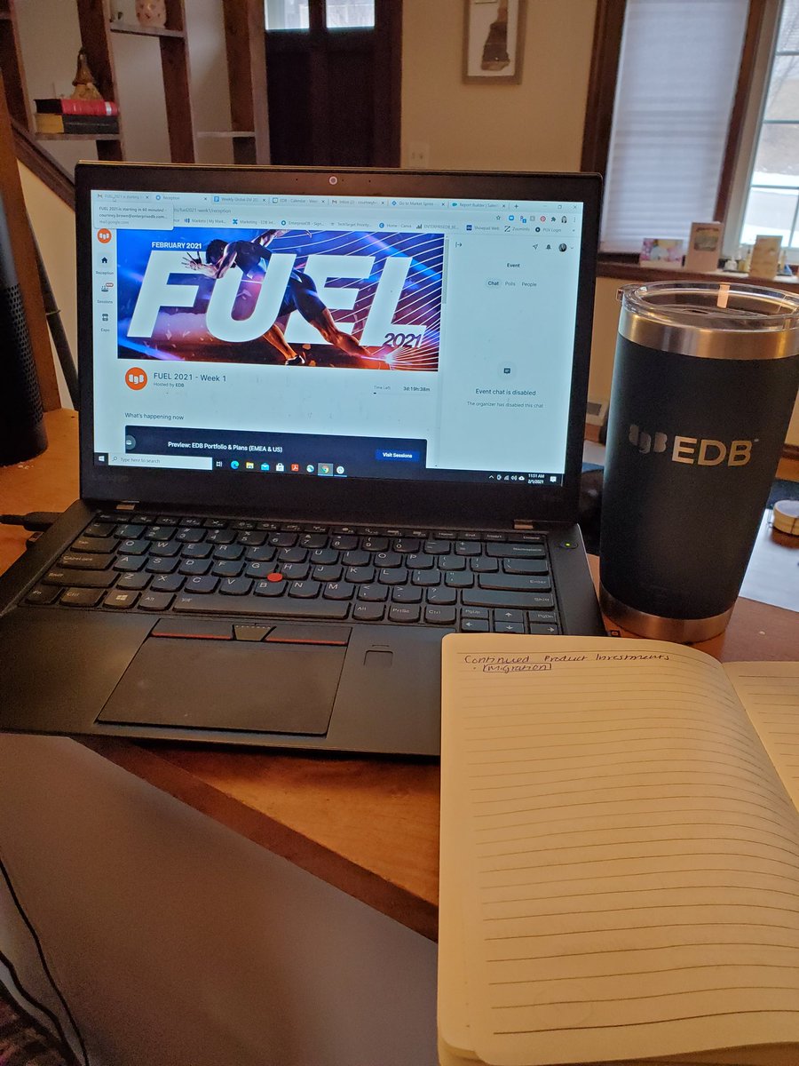 courtneylarabee's tweet image. First day of @EDBPostgres #FUEL2021 - virtual SKO this year! #EDB #PowertoPostgres