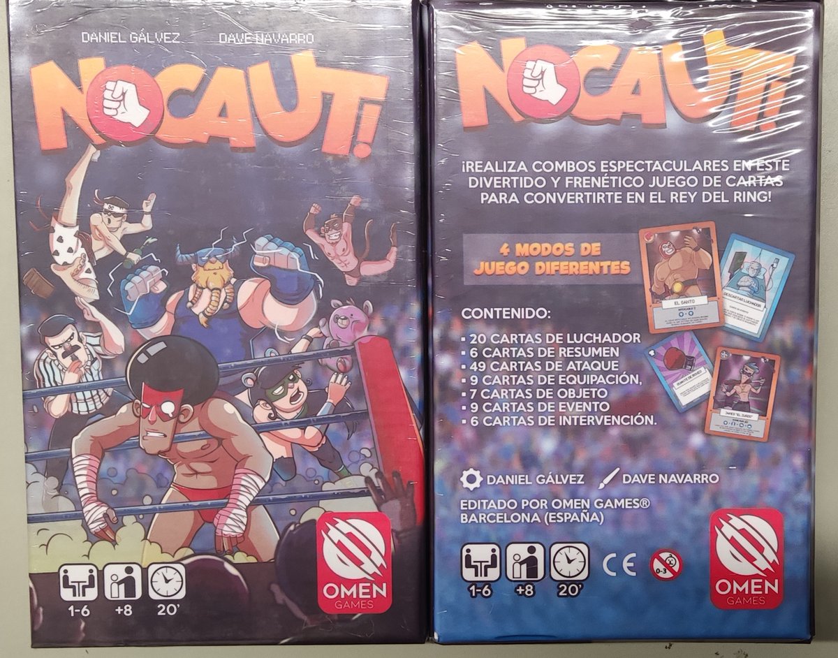 seguirjugando's tweet photo. ¡Mirad que nos ha llegado!
Recién salido del horno, Nocaut! de Omen Games.
Un juego de cartas de 1 a 6 jugadores, a partir de 8 años y partidas de aproximadamente 20 min.
Tenemos muchas ganas de echarle un guantazo...
Perdón, un vistazo 😅😅
https://t.co/E8AtnXekto https://t.co/EbyNd1hqgf
