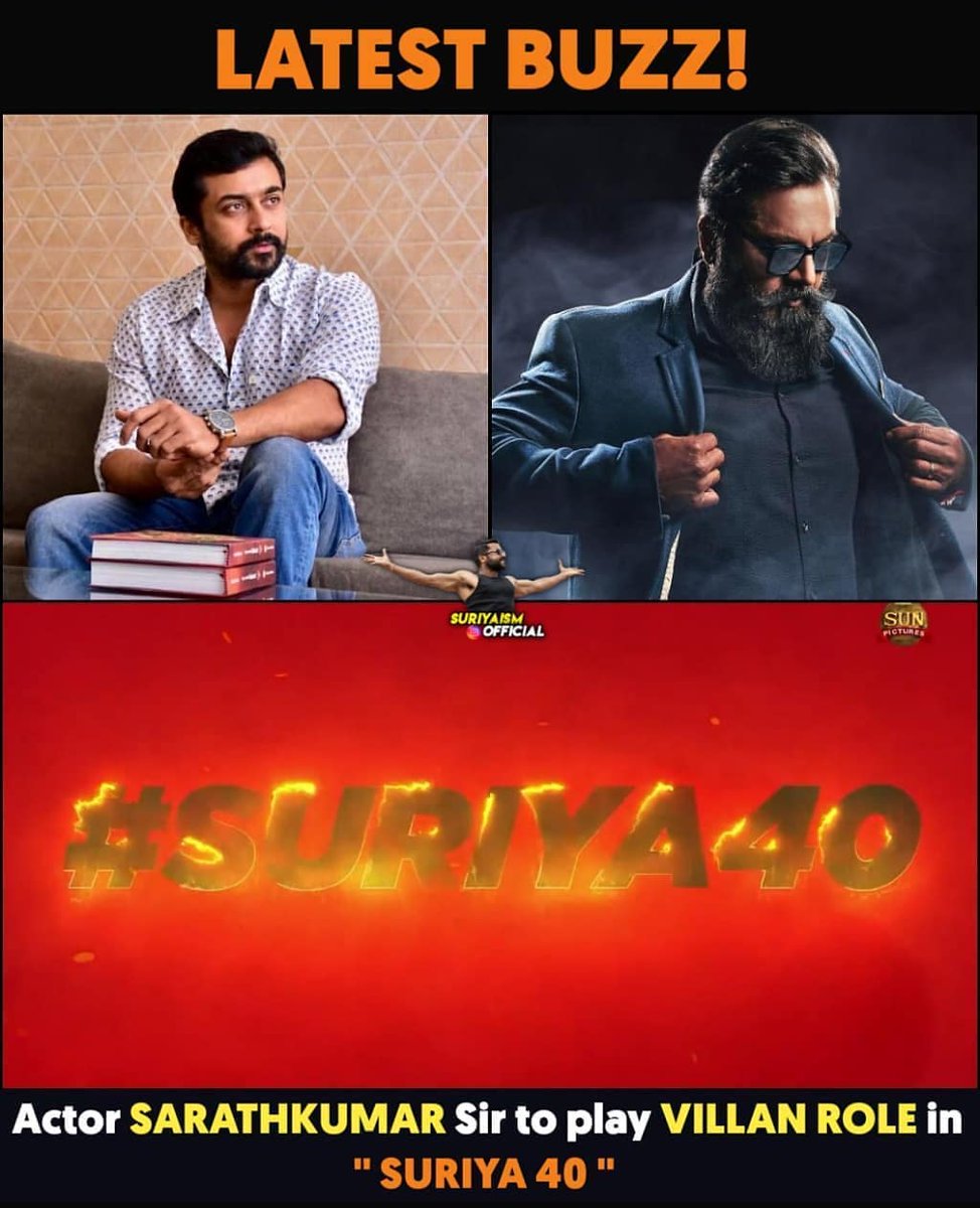 Cinetrendz_Offl's tweet photo. Sarathkumar sir to play a villain role in #Suriya40 #Sarathkumar 

@Suriya_offl @pandiraj_dir @sunpictures https://t.co/2gAzEzDqt6